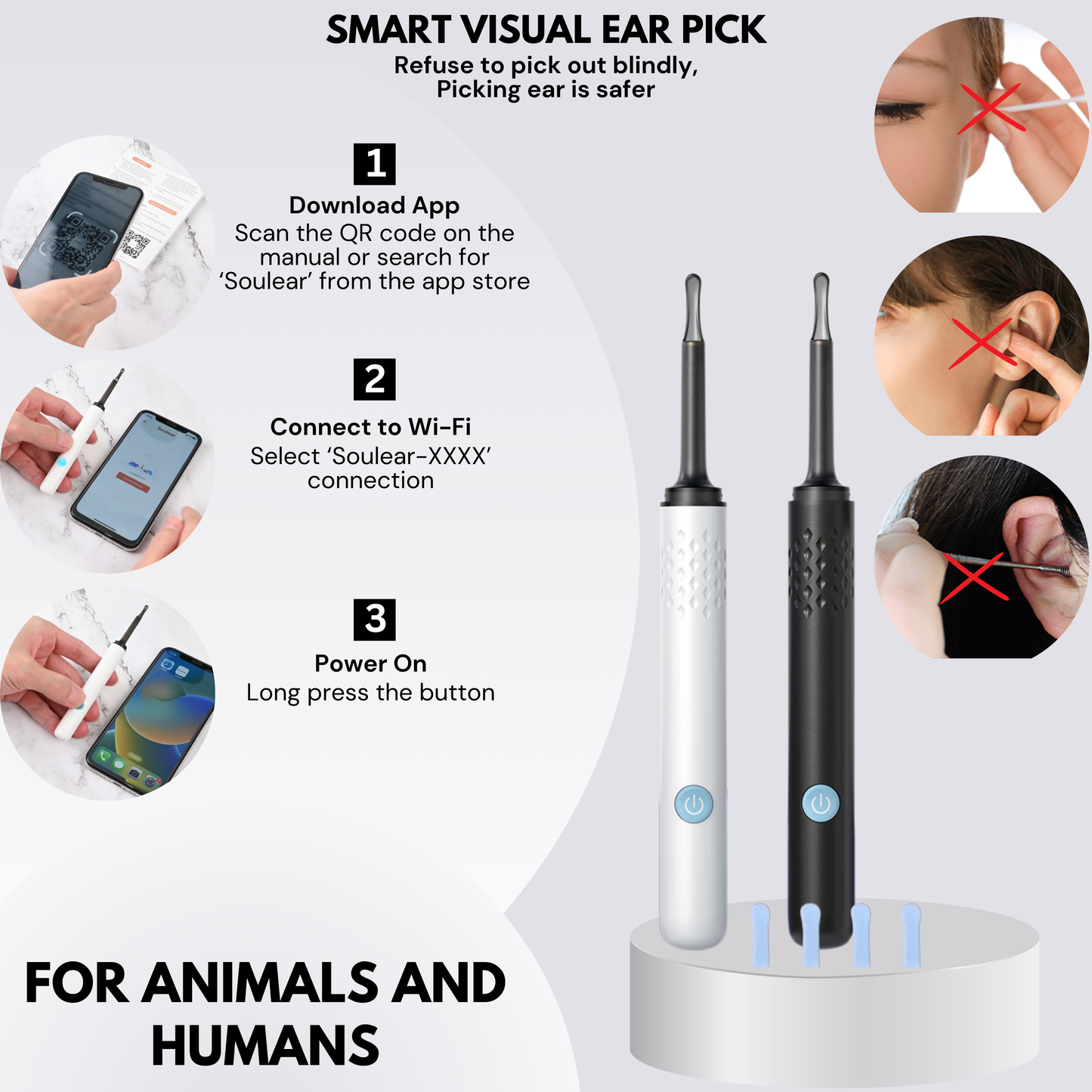 EarEuphoria™ Smart Visual Ear cleaner & GoShopStore™ Anti-Flea & Tick Collars